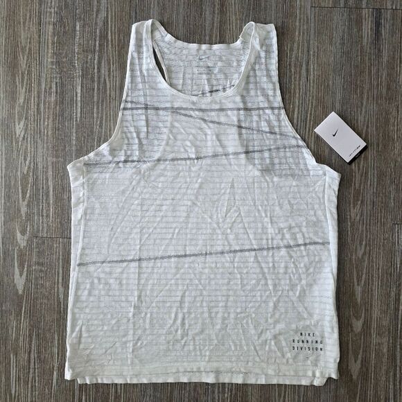 Nike Dri-Fit ADV Running Division Pinnacle Tank Racer Back XL White DQ4774-100 - Picture 3 of 16